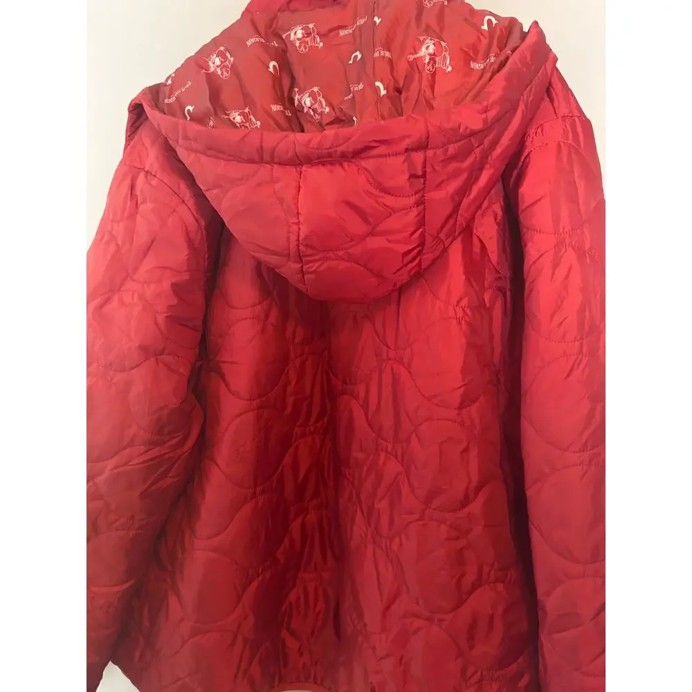 True Religion Men’s Red Dahlia Detachable Onion Quilt Puffer Jacket NWT Read